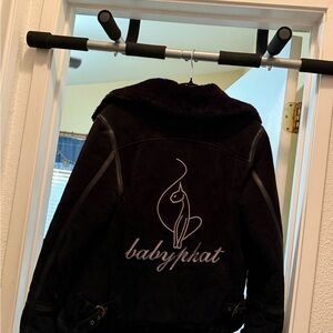 Baby Phat Black Coat with Embroidered Logo